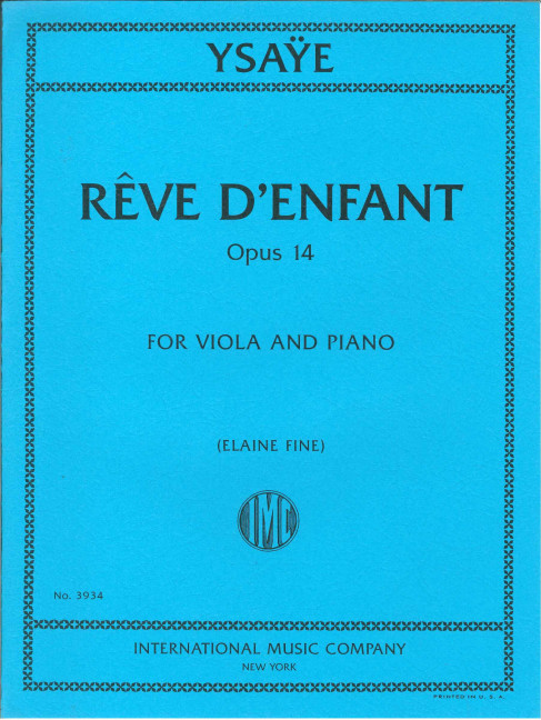 Vorderes Coverbild Reve d'Enfant op. 14 