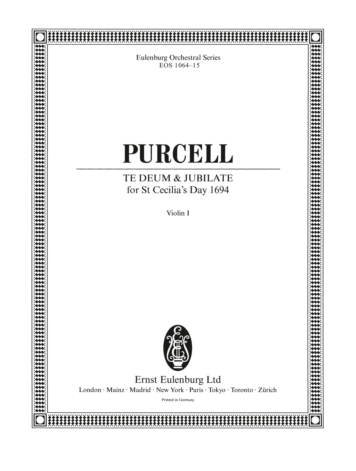 Vorderes Coverbild Te Deum and Jubilate D-dur Z 232