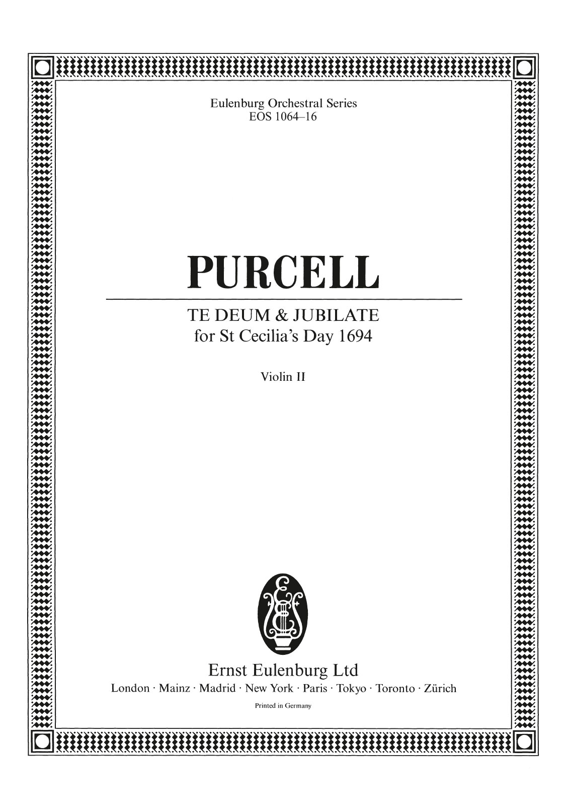 Vorderes Coverbild Te Deum and Jubilate D-dur Z 232