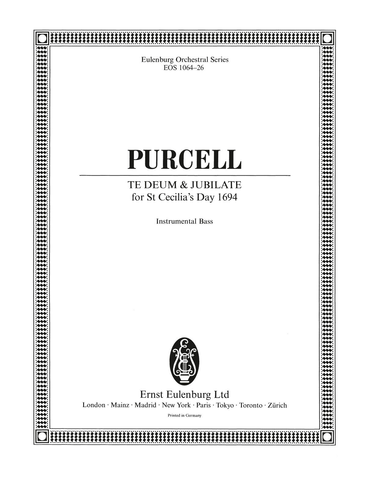 Vorderes Coverbild Te Deum and Jubilate D-dur Z 232