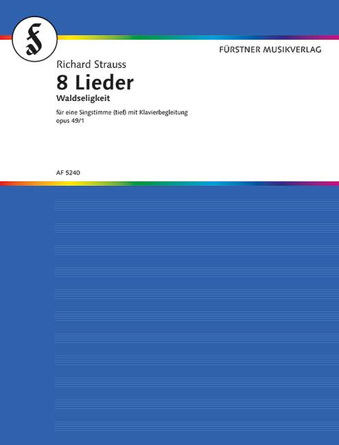 Vorderes Coverbild Acht Lieder op. 49/1 