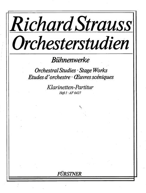 Vorderes Coverbild Orchesterstudien aus seinen Bühnenwerken: Klarinette Band 1