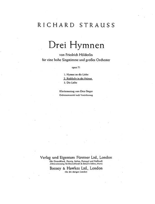 Vorderes Coverbild Drei Hymnen op. 71/2 