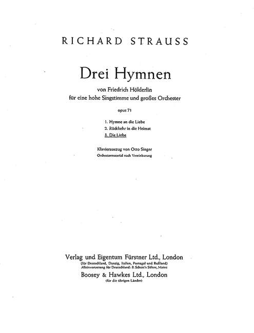 Vorderes Coverbild Drei Hymnen op. 71/3 