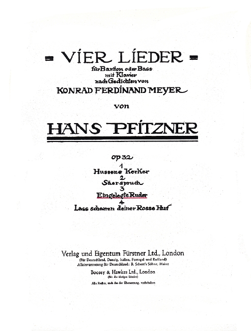 Vorderes Coverbild 4 Lieder op. 32 