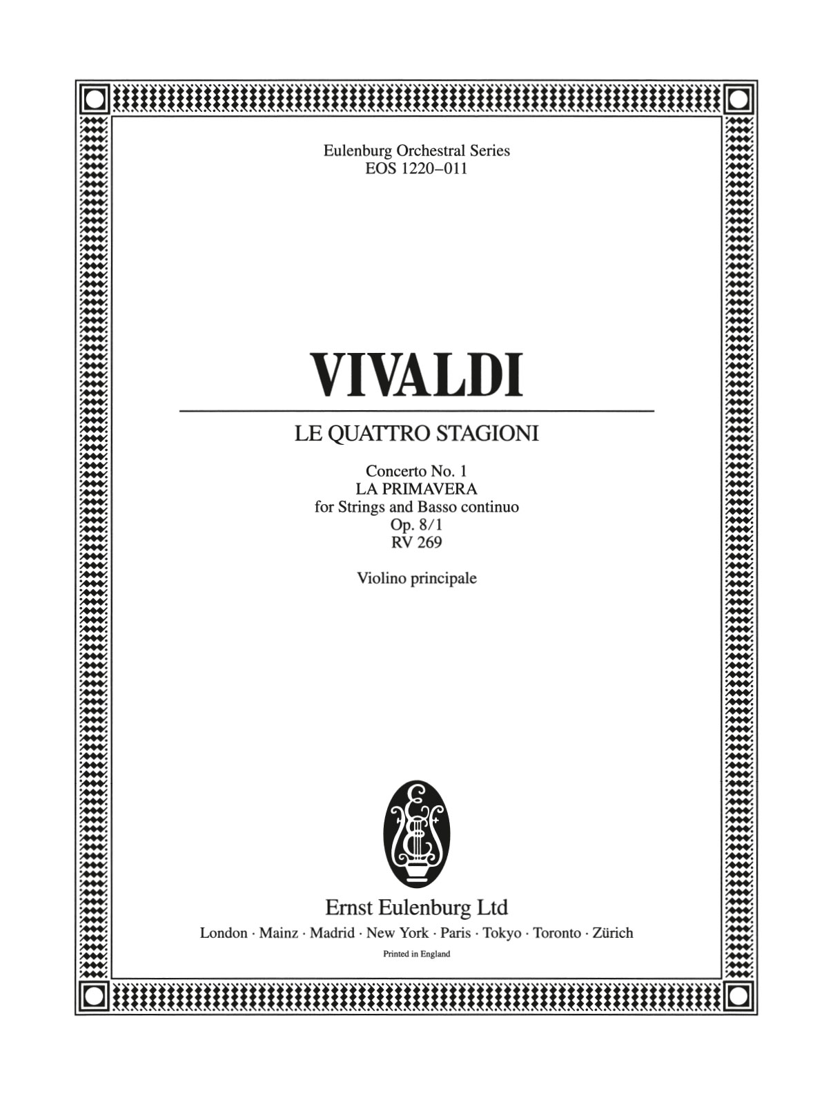 Vorderes Coverbild Concerto E-Dur op. 8/1 RV 269 "Le quattro stagioni/ Die vier Jahreszeiten" (1725)