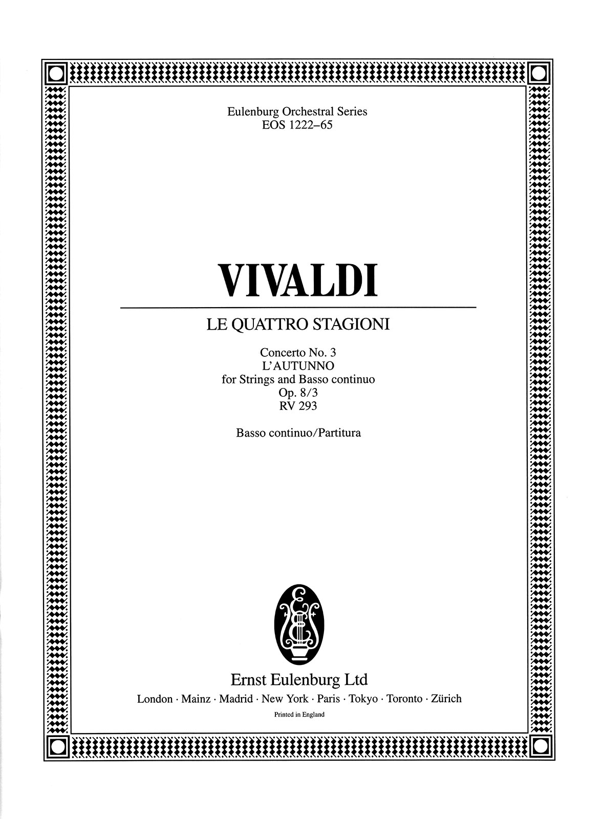 Vorderes Coverbild Concerto F-Dur op. 8/3 RV 293 "Le quattro stagioni/ Die vier Jahreszeiten" (1725)