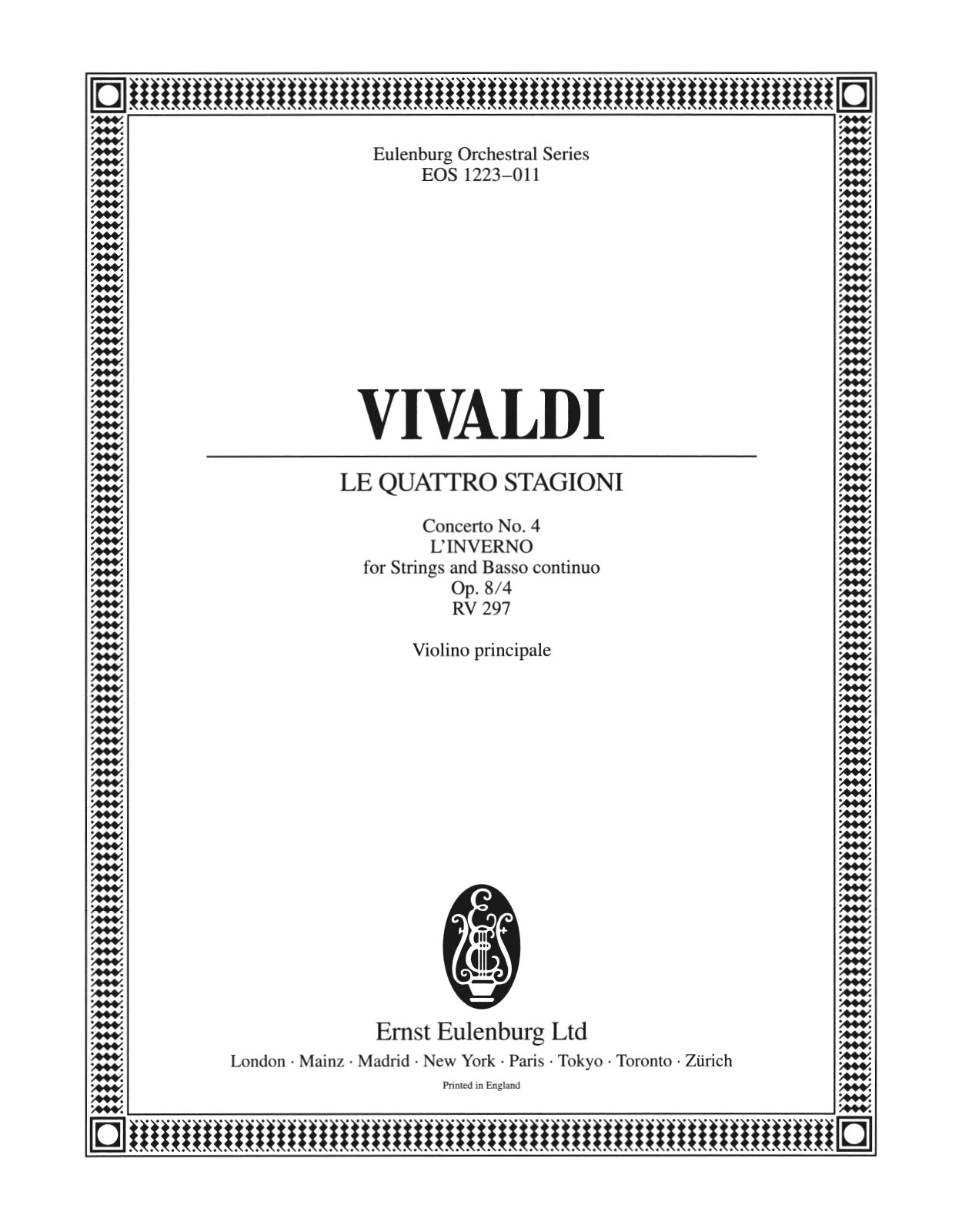 Vorderes Coverbild Concerto f-Moll op. 8/4 RV 297 "Le quattro stagioni/ Die vier Jahreszeiten" (1725)