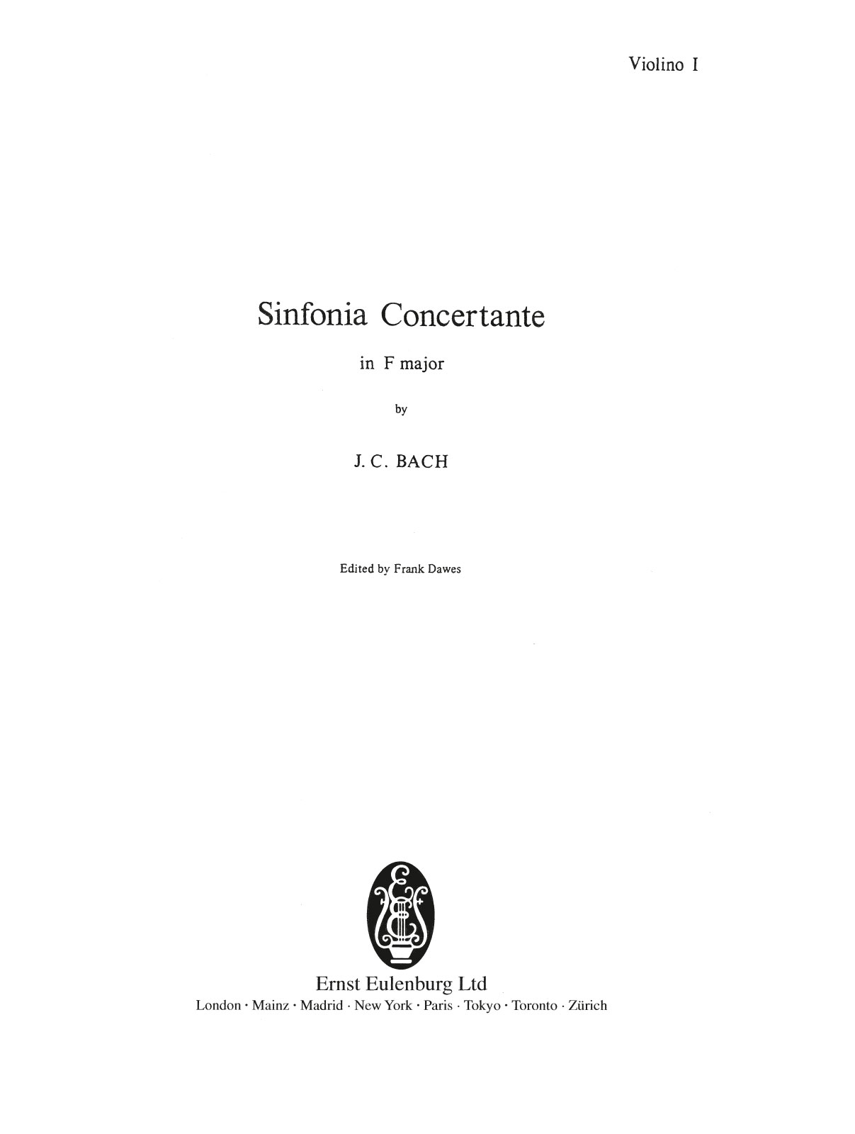 Vorderes Coverbild Sinfonia concertante F-Dur