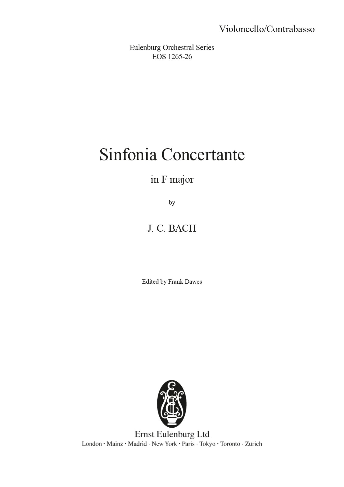 Vorderes Coverbild Sinfonia concertante F-Dur