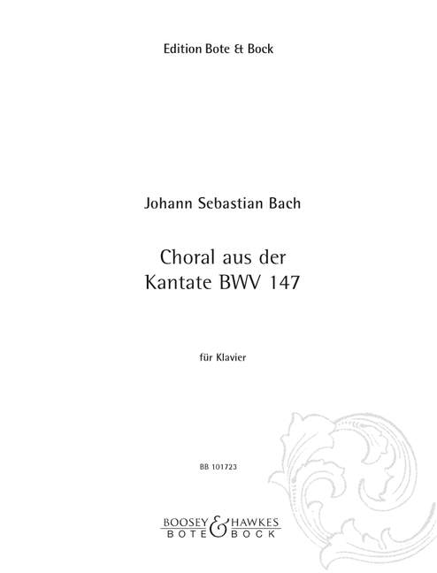 Vorderes Coverbild Choral BWV 147 Nr. 7