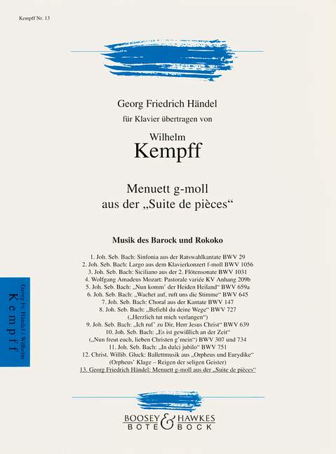 Vorderes Coverbild Menuett g-Moll Nr. 13