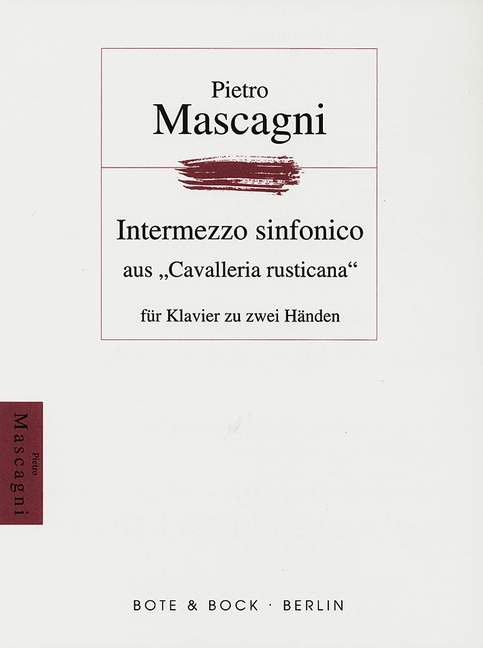 Vorderes Coverbild Cavalleria rusticana 