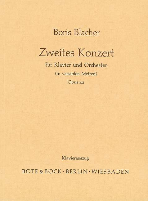 Vorderes Coverbild Zweites Konzert op. 42 