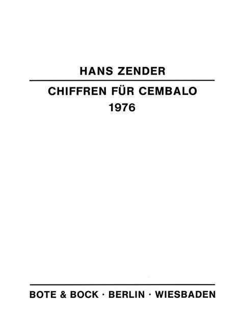 Vorderes Coverbild Chiffren 