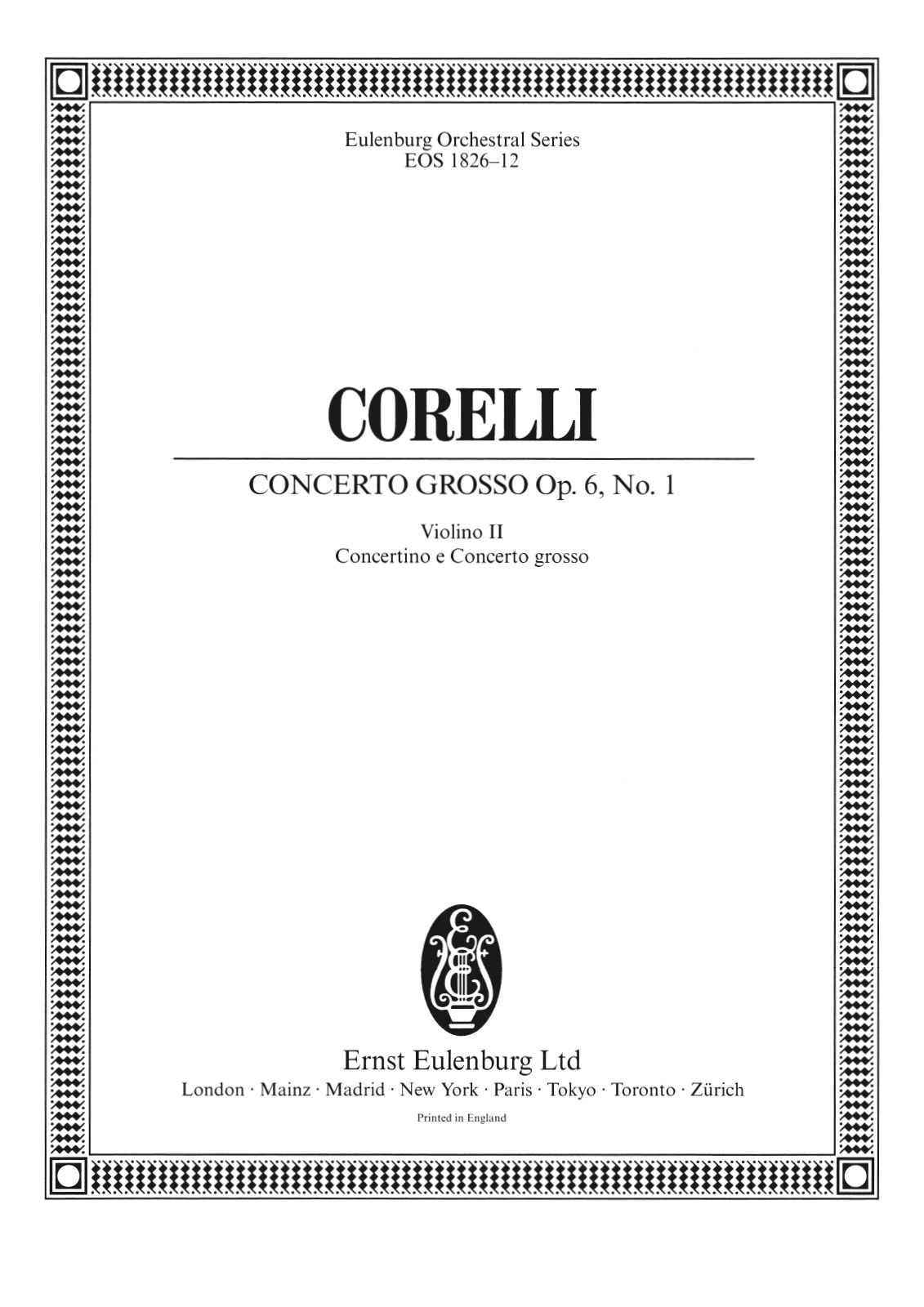Vorderes Coverbild Concerto grosso D-Dur op. 6/1