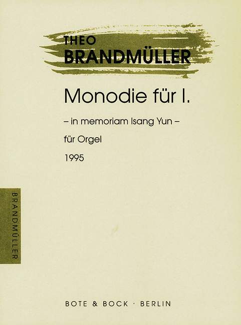 Vorderes Coverbild Monodie für I. 