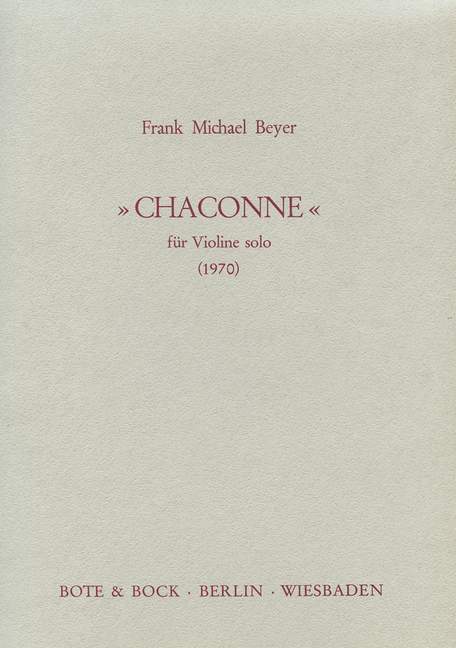 Vorderes Coverbild Chaconne 