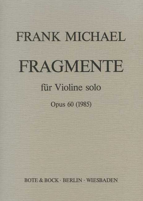 Vorderes Coverbild Fragmente op. 60 