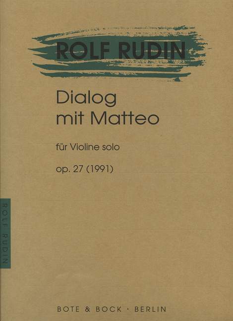 Vorderes Coverbild Dialog mit Matteo op. 27 