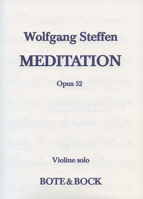 Vorderes Coverbild Meditation op. 52 