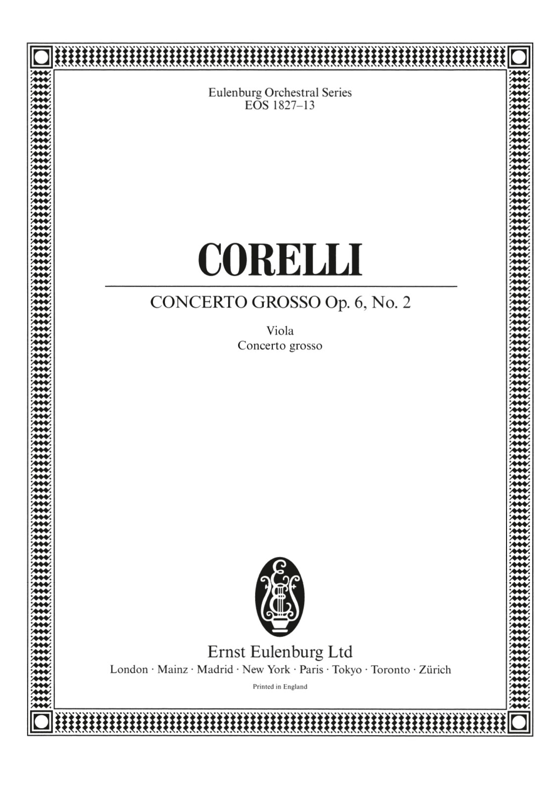 Vorderes Coverbild Concerto grosso F-Dur op. 6/2