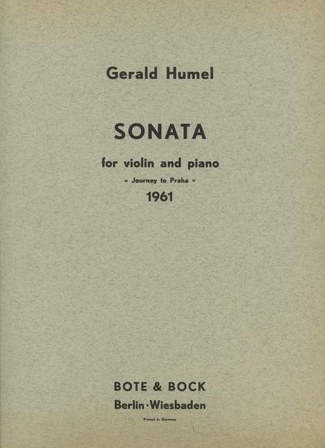 Vorderes Coverbild Sonate Nr.1 