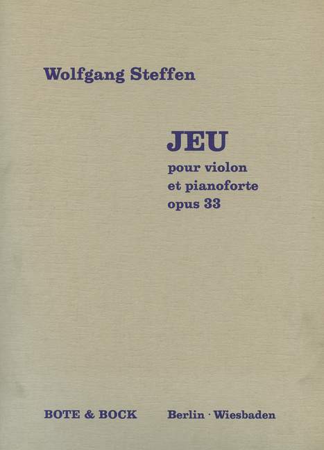 Vorderes Coverbild Jeu op. 33 