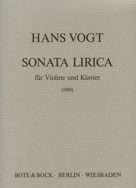 Vorderes Coverbild Sonata lirica 
