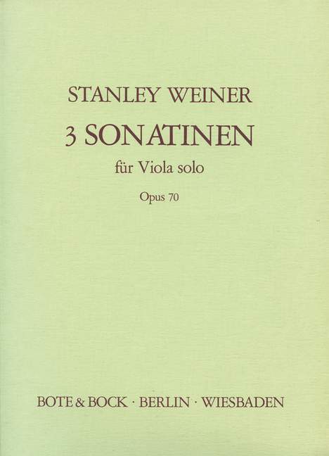 Vorderes Coverbild Drei Sonatinen op. 70 