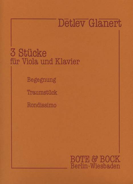 Vorderes Coverbild Drei Stücke op. 1 