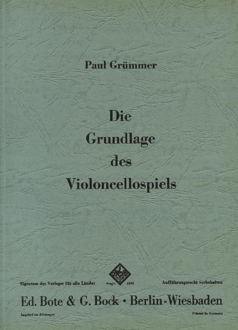 Vorderes Coverbild Die Grundlagen des Violoncellospiels 