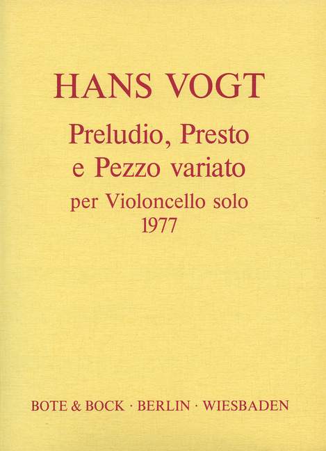 Vorderes Coverbild Preludio, Presto e Pezzo variato 