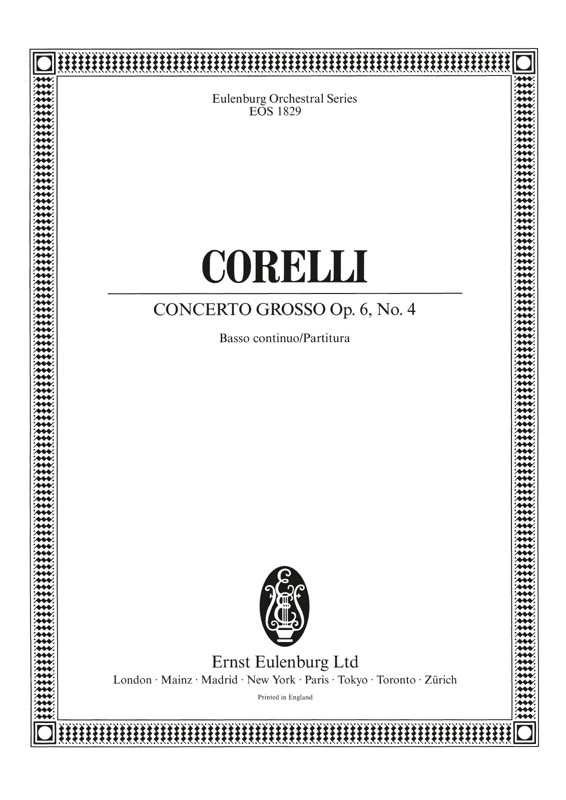 Vorderes Coverbild Concerto grosso D-dur op. 6 Nr. 4