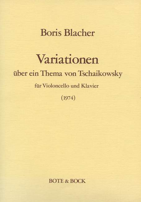 Vorderes Coverbild Variationen über ein Thema von Tschaikowsky 