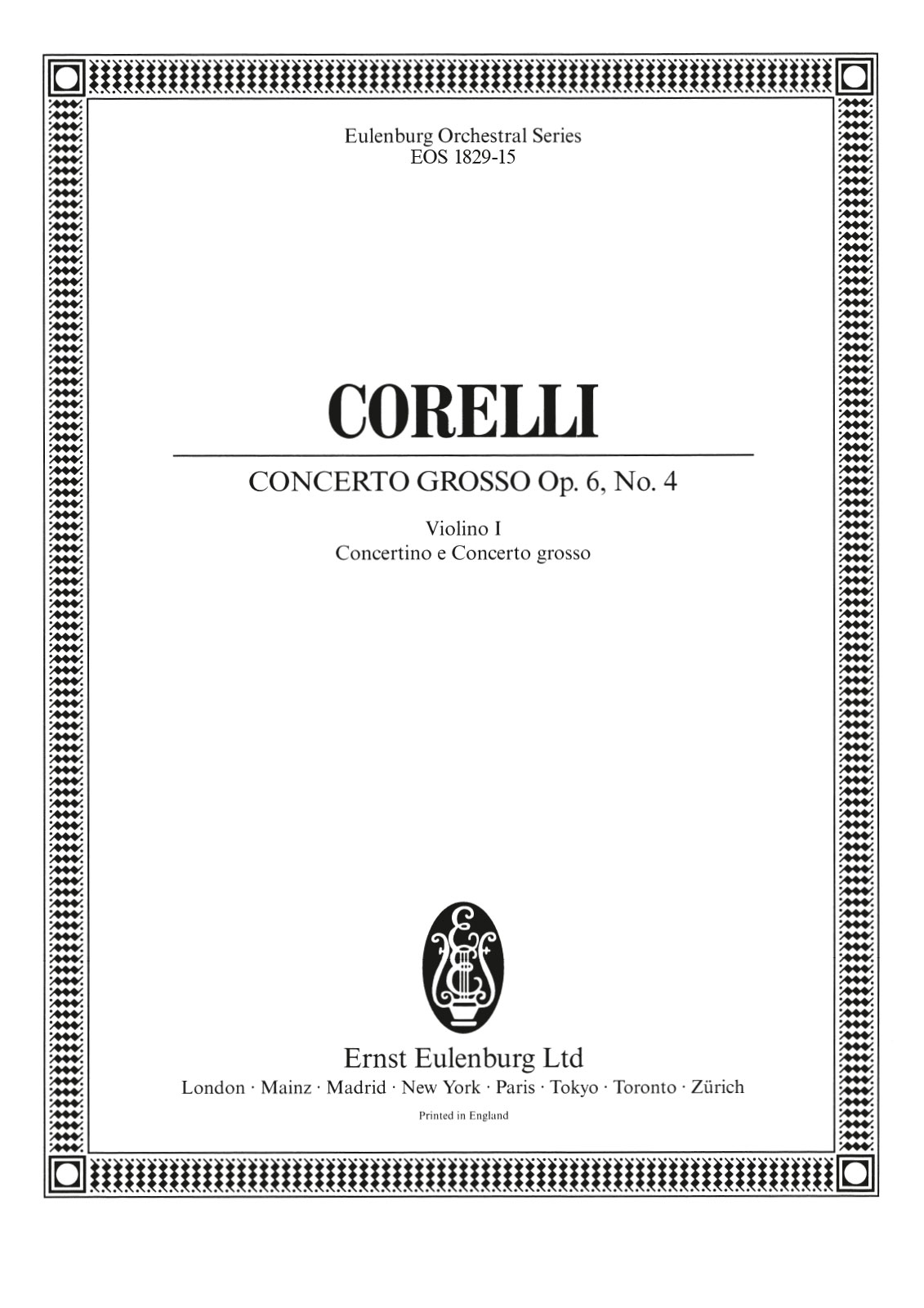 Vorderes Coverbild Concerto grosso D-dur op. 6 Nr. 4