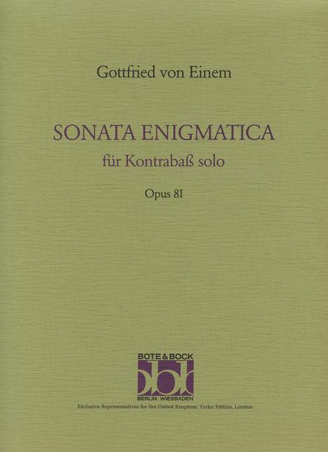 Vorderes Coverbild Sonata enigmatica op. 81 