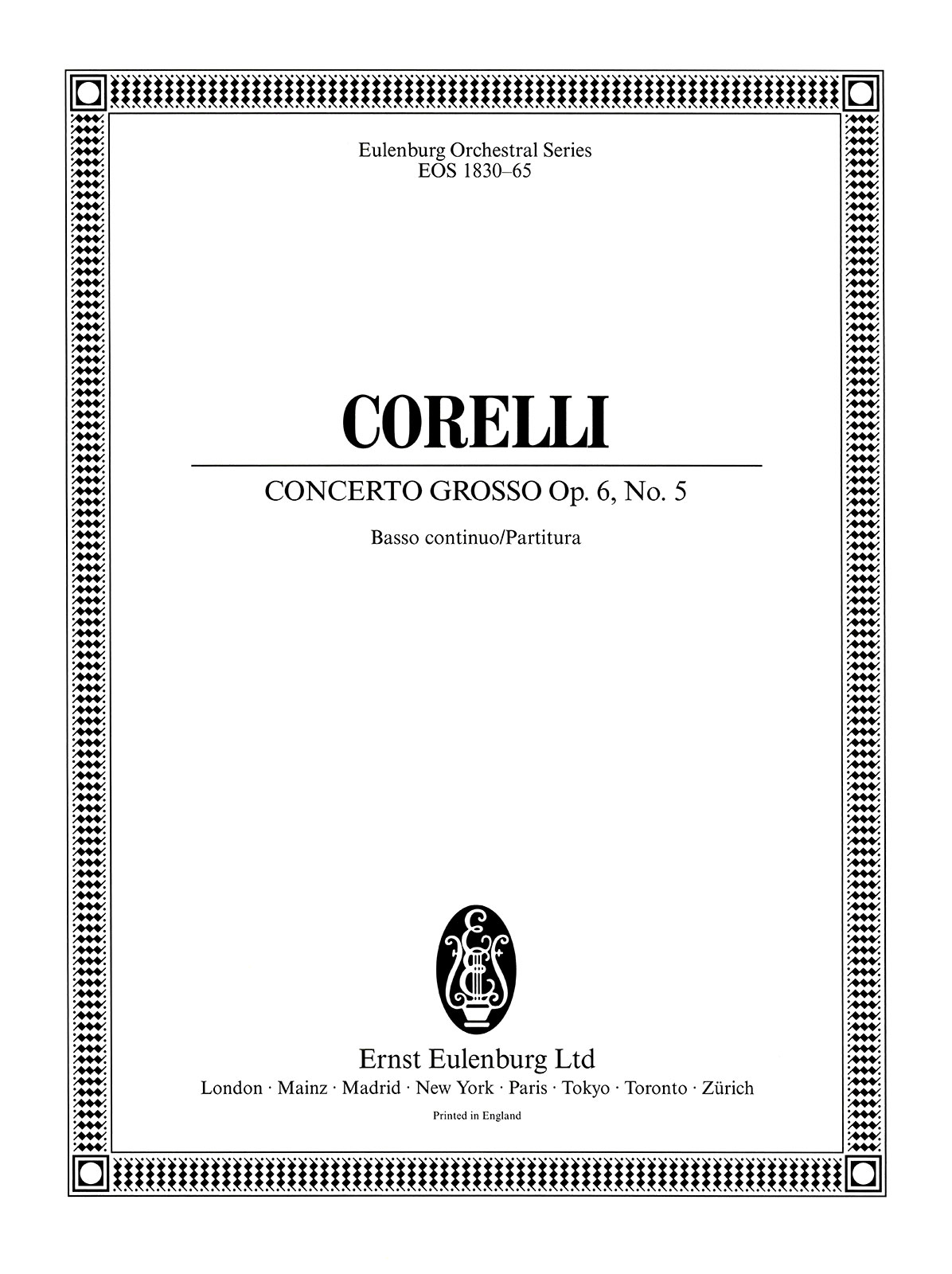 Vorderes Coverbild Concerto grosso B-Dur op. 6/5