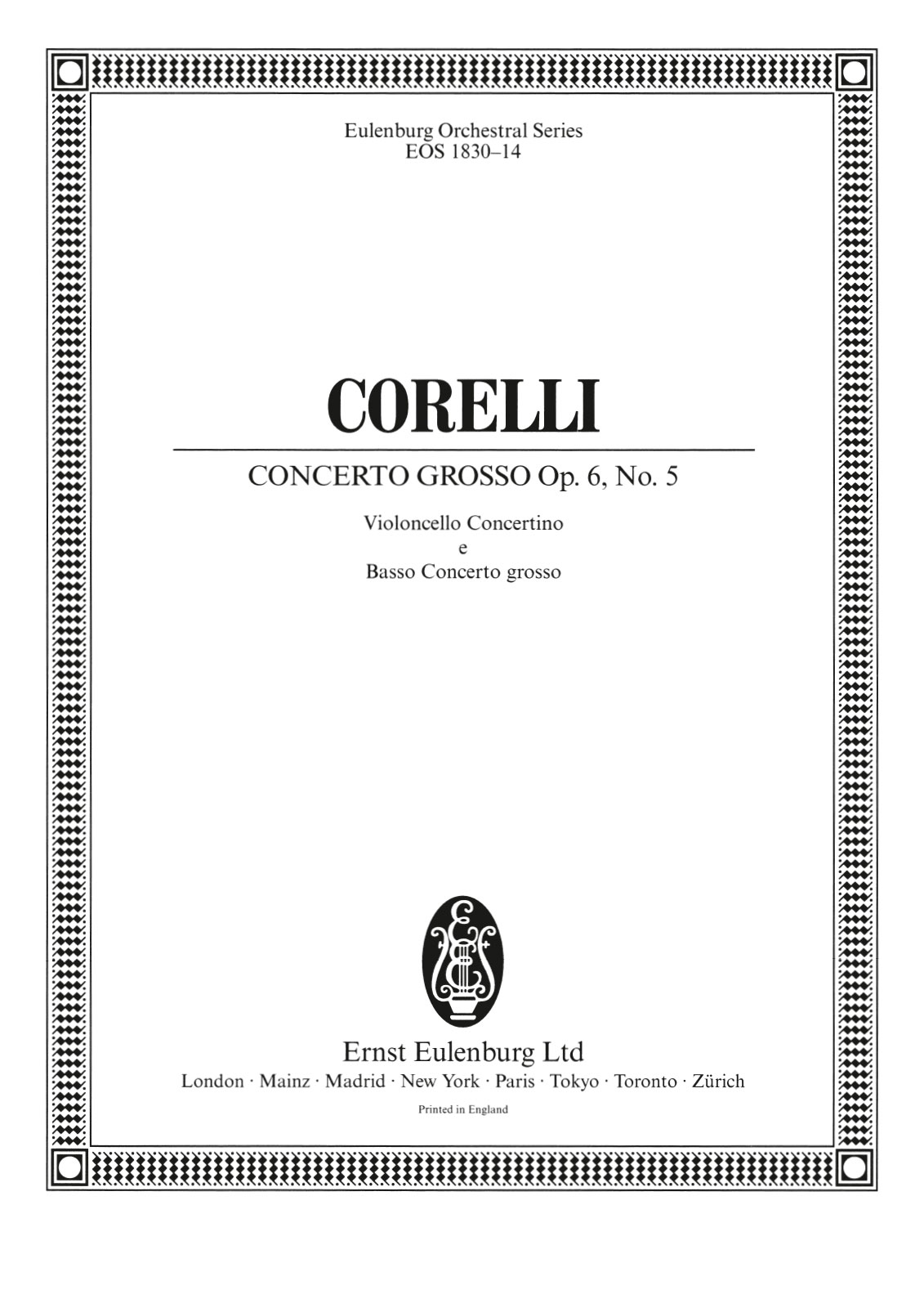 Vorderes Coverbild Concerto grosso B-Dur op. 6/5
