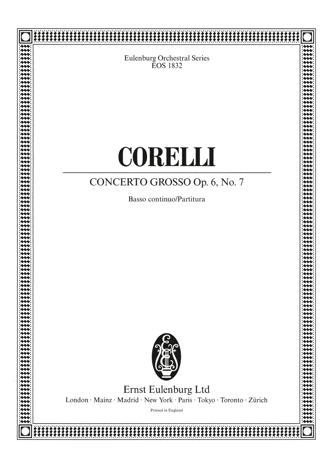 Vorderes Coverbild Concerto grosso D-Dur op. 6/7