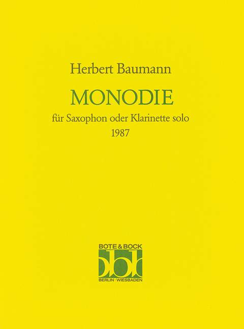 Vorderes Coverbild Monodie 