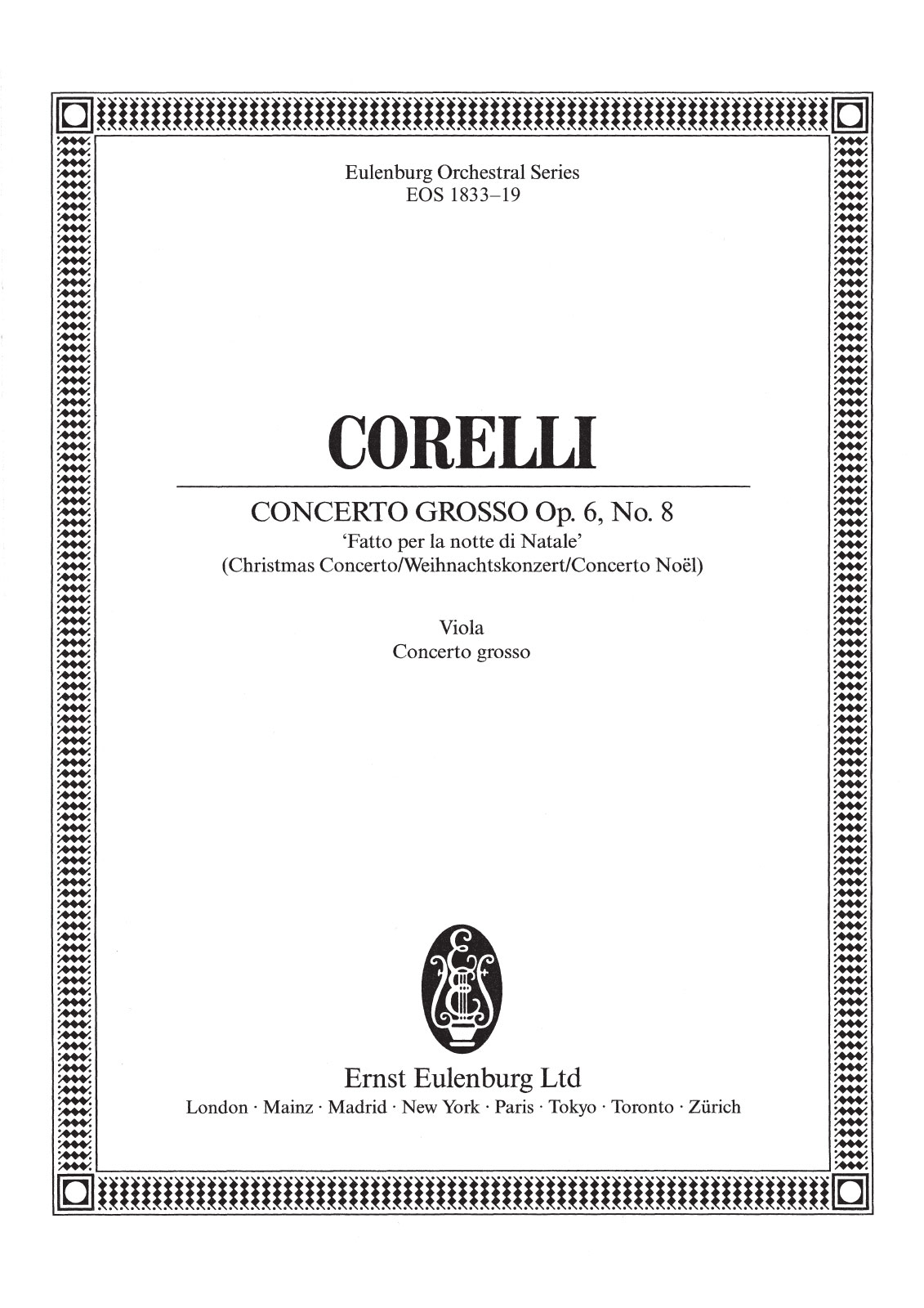 Vorderes Coverbild Concerto grosso op. 6 Nr. 8 g-moll "Weihnachtskonzert"