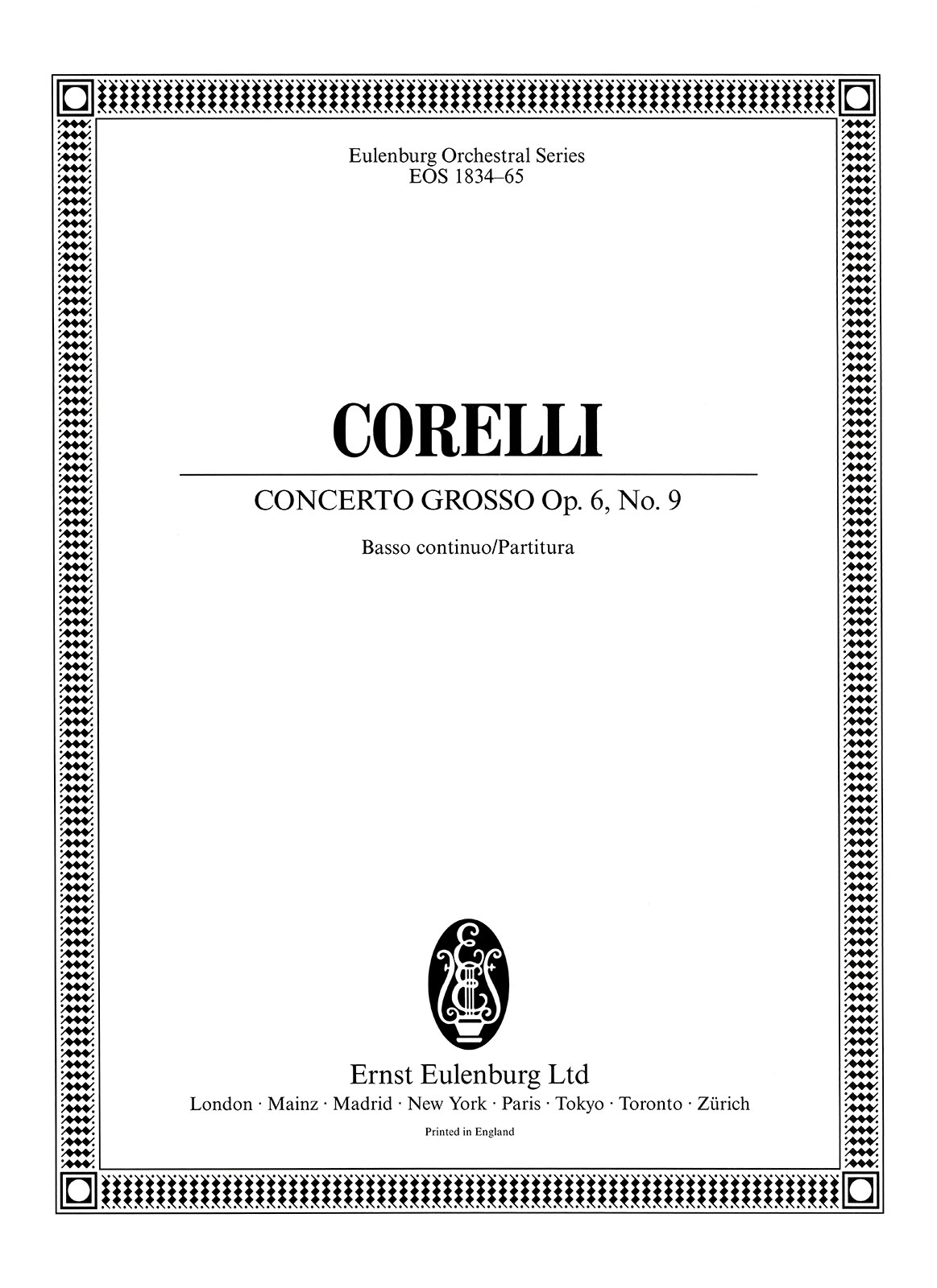 Vorderes Coverbild Concerto grosso F-Dur op. 6/9