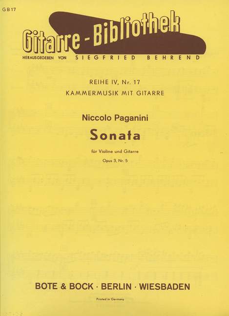 Vorderes Coverbild Sonate op. 3/5 Nr. 17