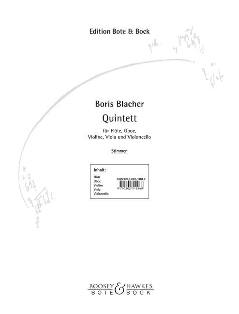 Vorderes Coverbild Quintett 