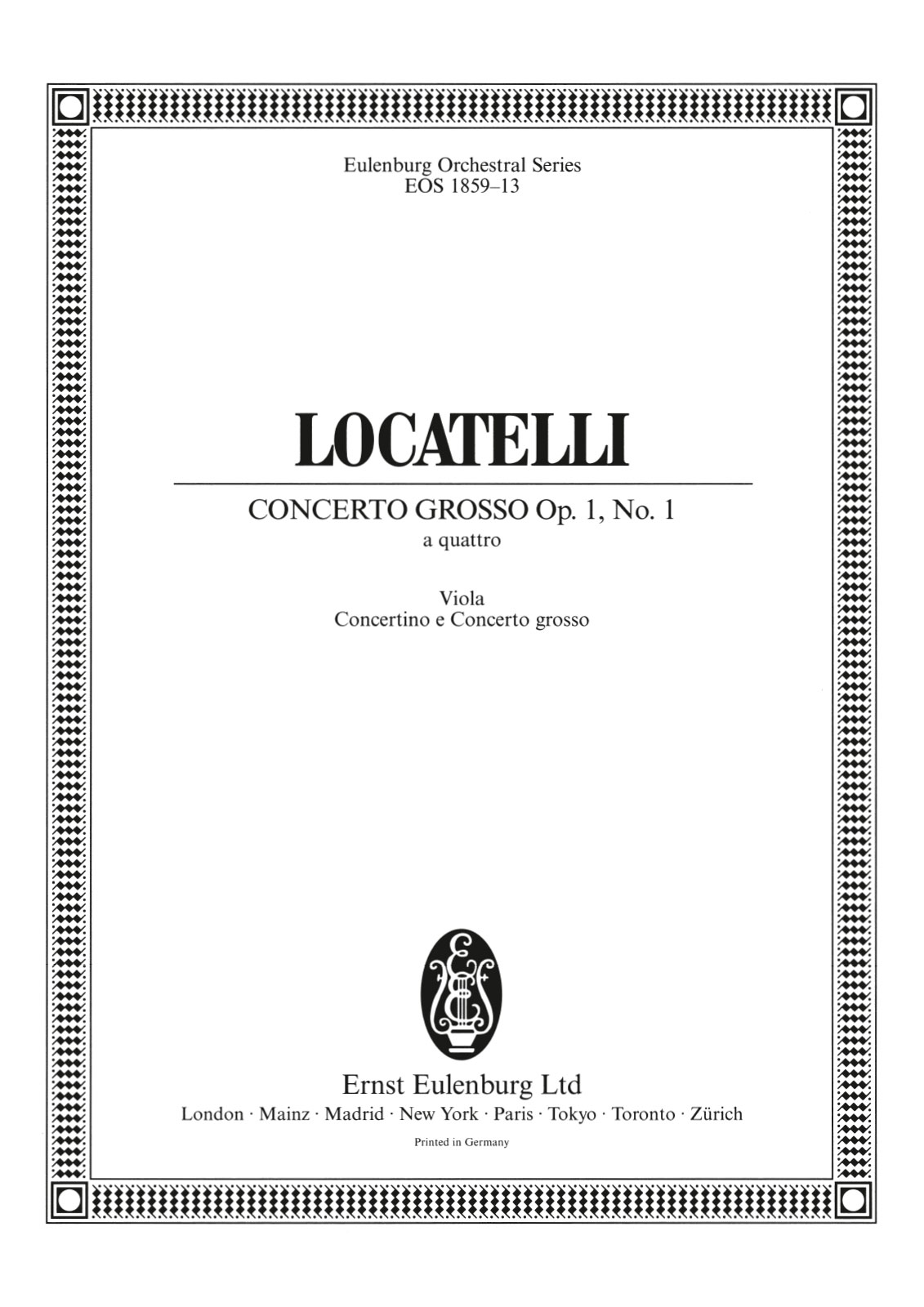 Vorderes Coverbild Concerto grosso Nr. 1 F-Dur op. 1