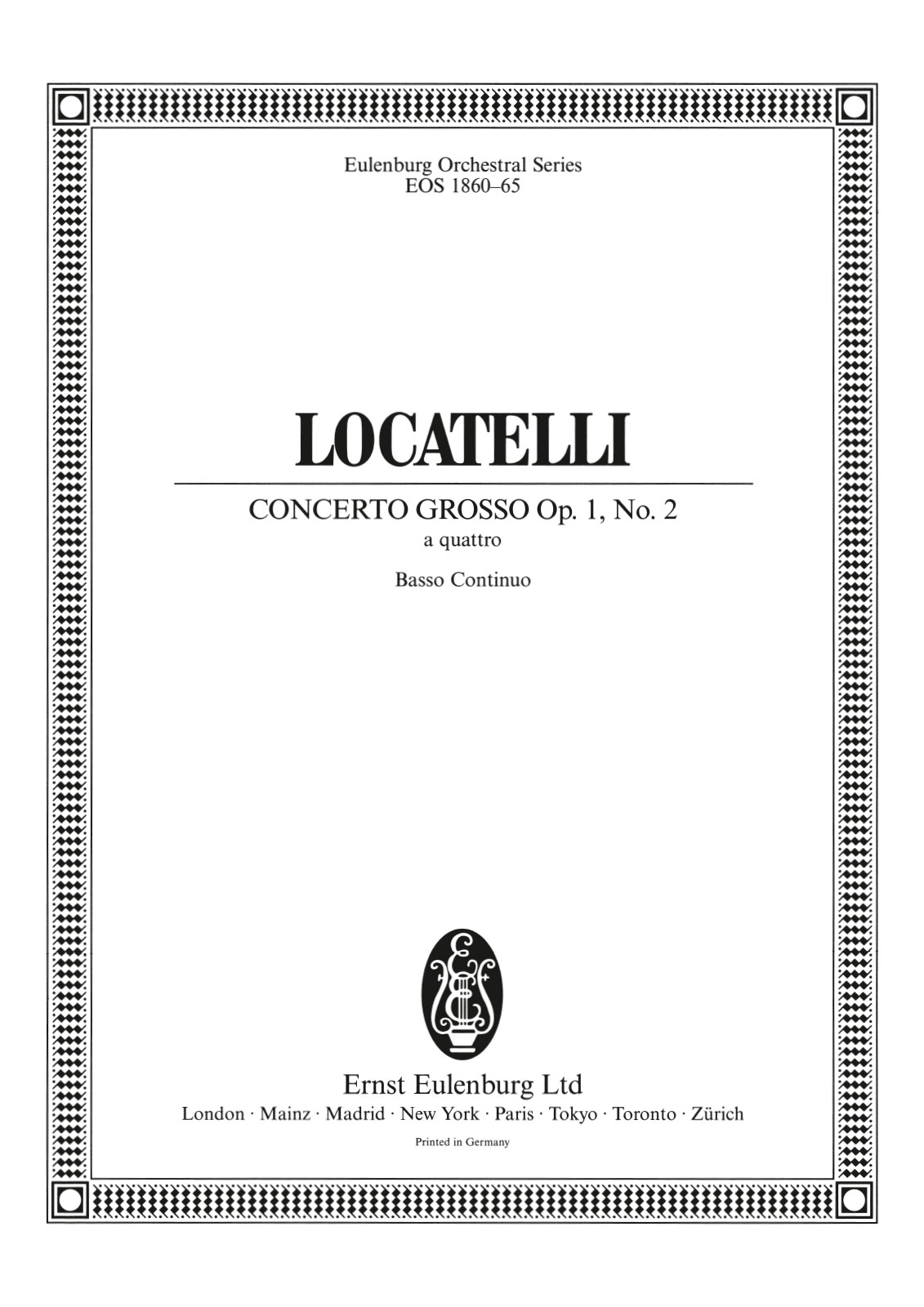 Vorderes Coverbild Concerto grosso Nr. 2 c-Moll op. 1