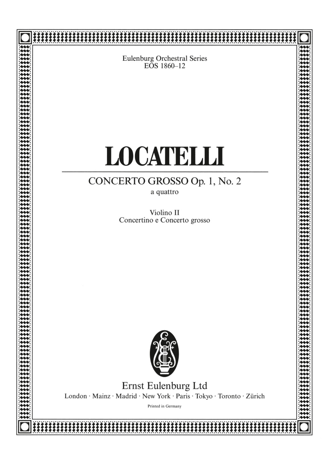 Vorderes Coverbild Concerto grosso Nr. 2 c-Moll op. 1