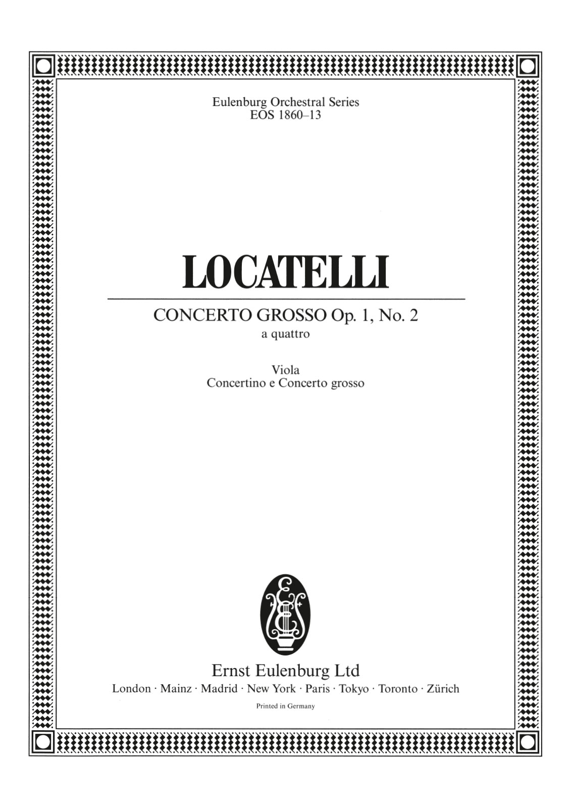 Vorderes Coverbild Concerto grosso Nr. 2 c-Moll op. 1