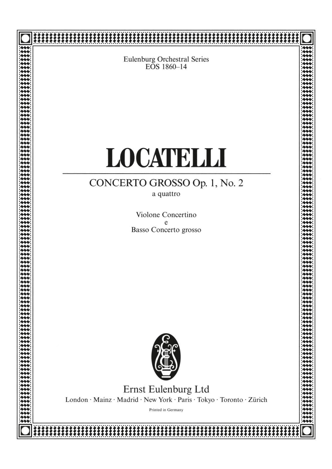 Vorderes Coverbild Concerto grosso Nr. 2 c-Moll op. 1